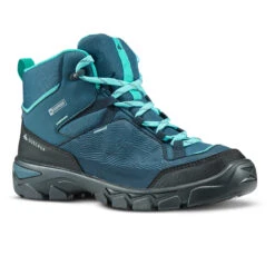 Quechua Chidren's Waterproof Walking Shoes - MH120 MID Turquoise - Size 3
