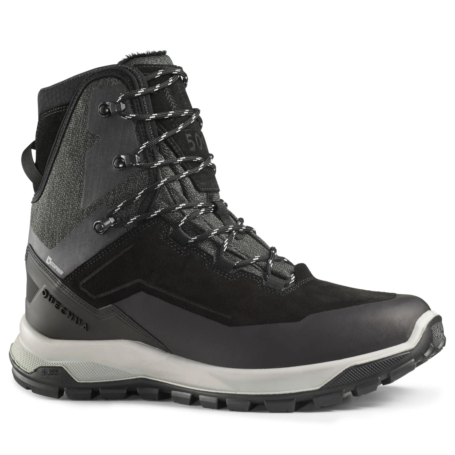 Quechua Men’s Warm And Waterproof Leather Hiking Boots - SH500 U